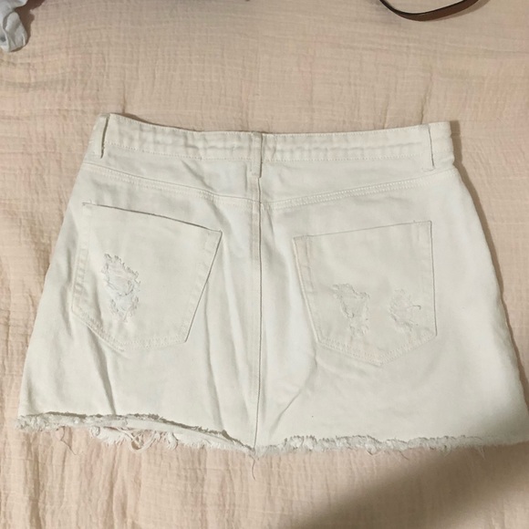 White Jean Skirt - Picture 2 of 2